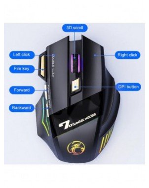New GW - X7 Free Double-click 2.4G Btooth Silent Rechargeable