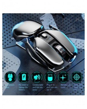 PX2 Metal 2 4G Rechargeable Wireless Mute 1600DPI Mouse 6