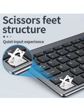 Slim Rechargeable Bluetooth Keyboard and Mouse Set for Laptop