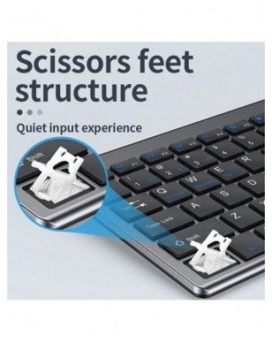 Slim Rechargeable Bluetooth Keyboard and Mouse Set for Laptop