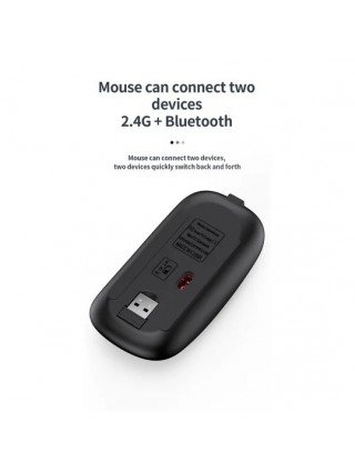 Slim Rechargeable Bluetooth Keyboard and Mouse Set for Laptop