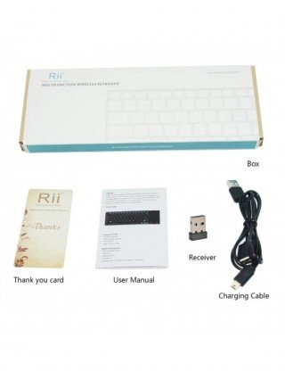 Russian Spanish English French Keyboard Wireless Rii K12+/i12+