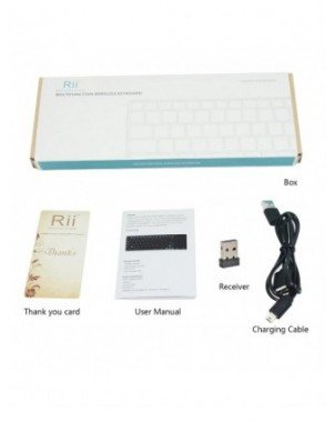 Russian Spanish English French Keyboard Wireless Rii K12+/i12+