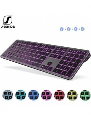 Multi-Device Rechargeable Keyboard Bluetooth Backlit Wireless