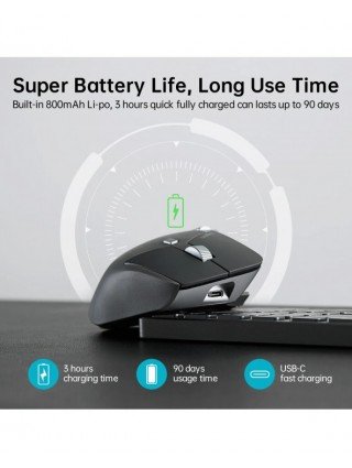 MT760L Rechargeable Multi-mode Wireless Mouse Ergonomic 3200