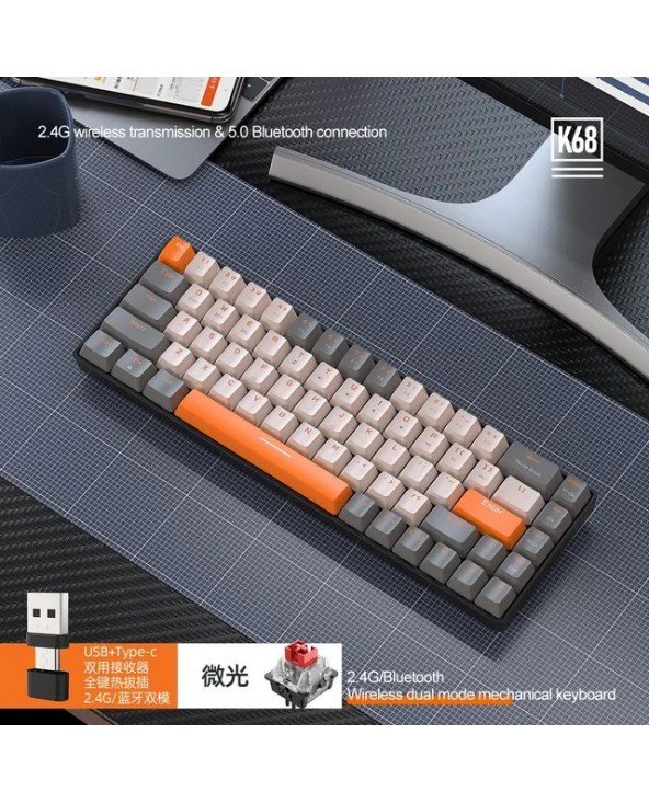 Wireless Mechanical Keyboard Bluetooth Dual Mode Hot-Swappable Wireless Mechanical Keyboard Bluetooth Dual Mode Hot-Swappable