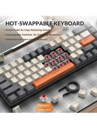 Wireless Mechanical Keyboard Bluetooth Dual Mode Hot-Swappable