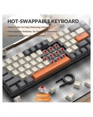 Wireless Mechanical Keyboard Bluetooth Dual Mode Hot-Swappable
