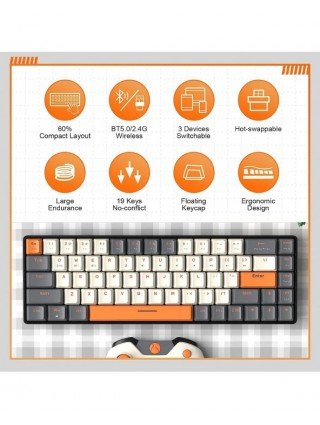 Wireless Mechanical Keyboard Bluetooth Dual Mode Hot-Swappable
