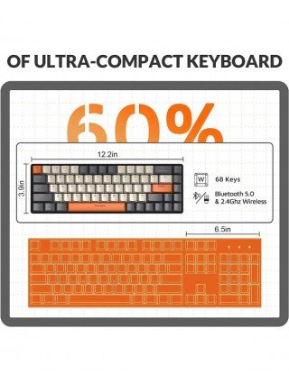 Wireless Mechanical Keyboard Bluetooth Dual Mode Hot-Swappable
