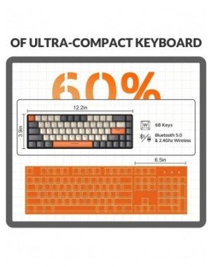 Wireless Mechanical Keyboard Bluetooth Dual Mode Hot-Swappable