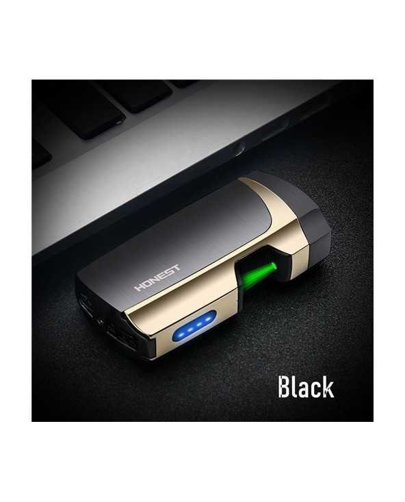 Green Laser Touch Double Arc Electronic Lighter Windproof Metal Green Laser Touch Double Arc Electronic Lighter Windproof Metal