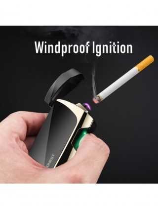 Green Laser Touch Double Arc Electronic Lighter Windproof Metal