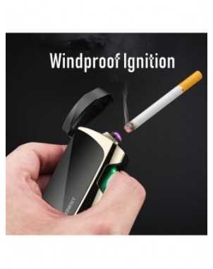 Green Laser Touch Double Arc Electronic Lighter Windproof Metal