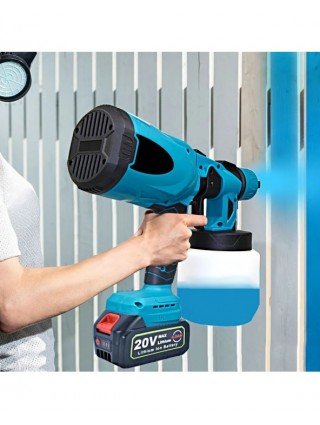 800ML Electric Spray Gun Cordless Paint Sprayer Auto Furniture