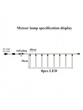 80/40/16 Varvekliai Meteor Dušas Lietus LED Fėjų styginiai