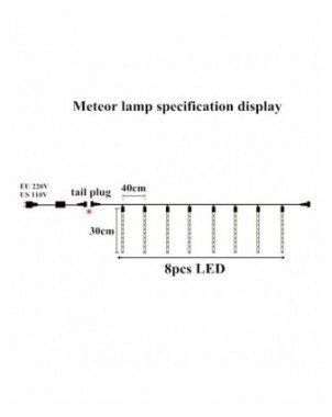 80/40/16 Tubes Meteor Shower Rain LED Fairy String Lights