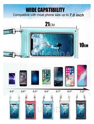 Vandeniui atsparus telefono dėklo maišelis skirtas iPhone 14 13