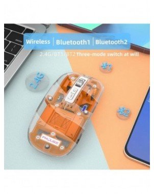 M133 skaidrios magnetinės pelės trigubas režimas 2.4G Bluetooth