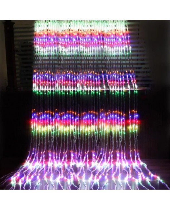 New Year Christmas Decor Waterfall Curtain Icicle Fairy Light New Year Christmas Decor Waterfall Curtain Icicle Fairy Light