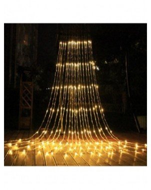 New Year Christmas Decor Waterfall Curtain Icicle Fairy Light