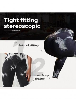 Tie Dye Seamless Leggings for Women High Waist Yoga Pants