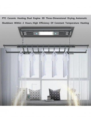 Electric Ceiling Lifting Clothes Drying Rack with Lights