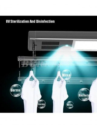 Electric Ceiling Lifting Clothes Drying Rack with Lights