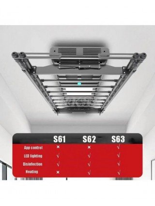 Electric Ceiling Lifting Clothes Drying Rack with Lights