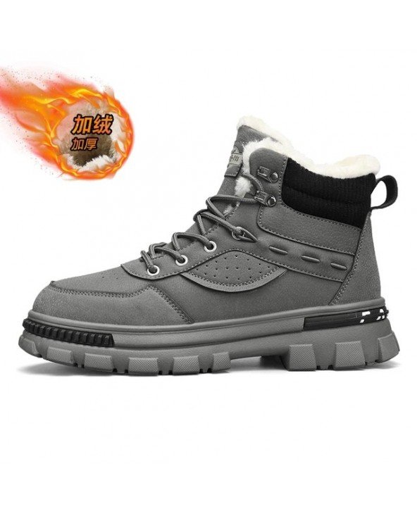 Men's Boots Autumn and Winter Platform Warm Fur Ankle Short Men's Boots Autumn and Winter Platform Warm Fur Ankle Short
