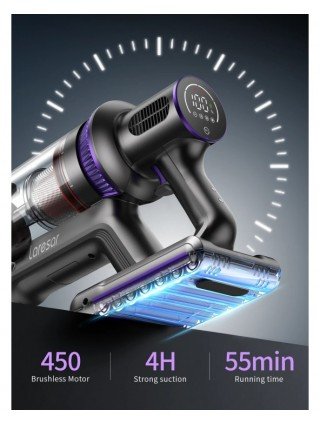 Laresar wireless vacuum cleaner 36000PA suction power 450W home
