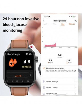 Laser Therapy Uric Acid Non invasive Blood Glucose Smart Watch