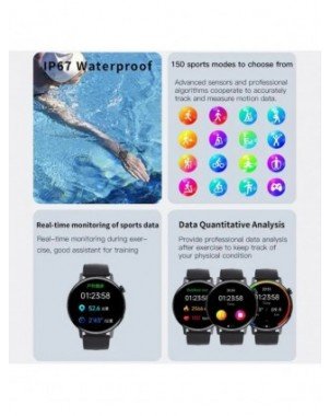 Health Smartwatch Blood Oxygen Heart rate Body Temperature Test