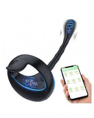 Prostate Vibrators Testicle Massage Anal Butt Plug Penis Ring