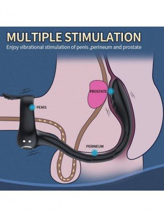 Prostate Vibrators Testicle Massage Anal Butt Plug Penis Ring