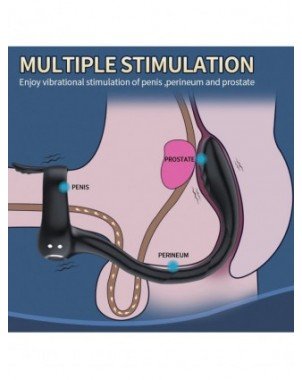Prostate Vibrators Testicle Massage Anal Butt Plug Penis Ring
