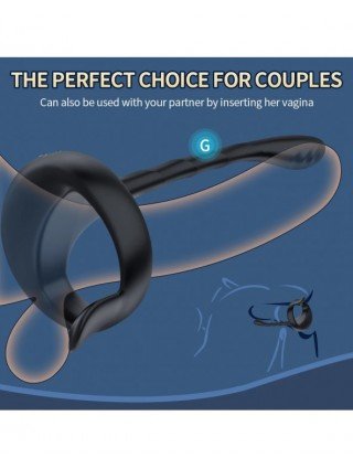 Prostate Vibrators Testicle Massage Anal Butt Plug Penis Ring