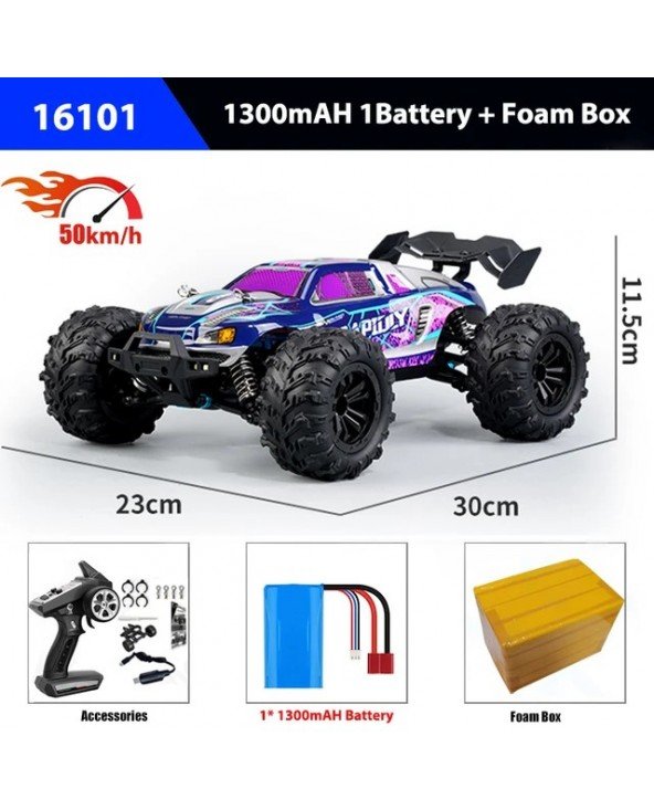 1/16 RC Car 4x4 nuotolinio valdymo vežimėlis be šepetėlių