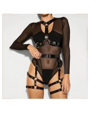 Fullyoung Body Harness Luxury Faux Leather Set BDSM Bondage