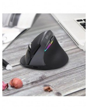 Delux M618 Mini Ergonomic Mouse Gaming Wireless Vertical Mouse