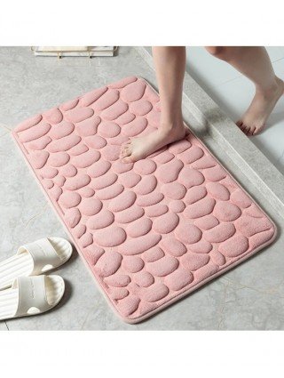 Mat Non-slip Carpets Cobblestone Embossed Bathroom Bath In Wash