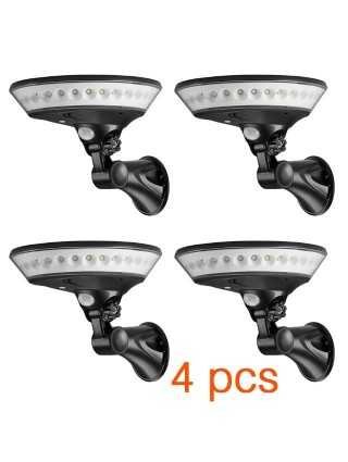 360 degree lighting PIR motion sensor round solar wall light