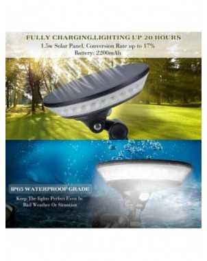 360 degree lighting PIR motion sensor round solar wall light