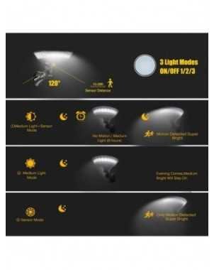 360 degree lighting PIR motion sensor round solar wall light