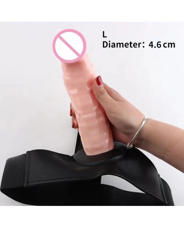 New Wearable Penis Dildo Hollow Sleeve For Unisex Realistic