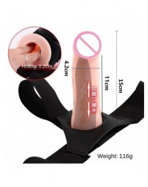 New Wearable Penis Dildo Hollow Sleeve For Unisex Realistic