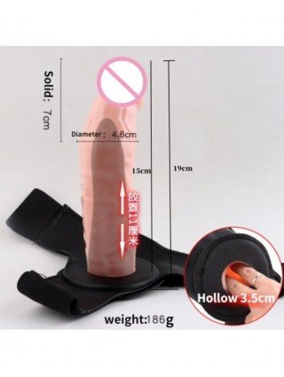 New Wearable Penis Dildo Hollow Sleeve For Unisex Realistic