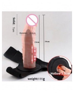 New Wearable Penis Dildo Hollow Sleeve For Unisex Realistic