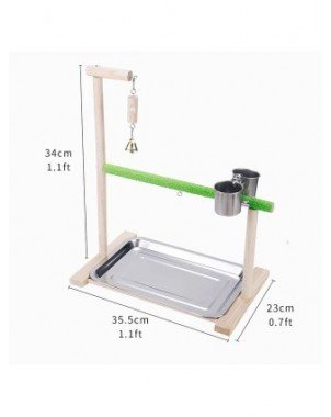 Solid Wood Pet Parrot Playstand Bird Playground Bird Playpen