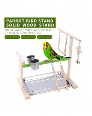 Solid Wood Pet Parrot Playstand Bird Playground Bird Playpen